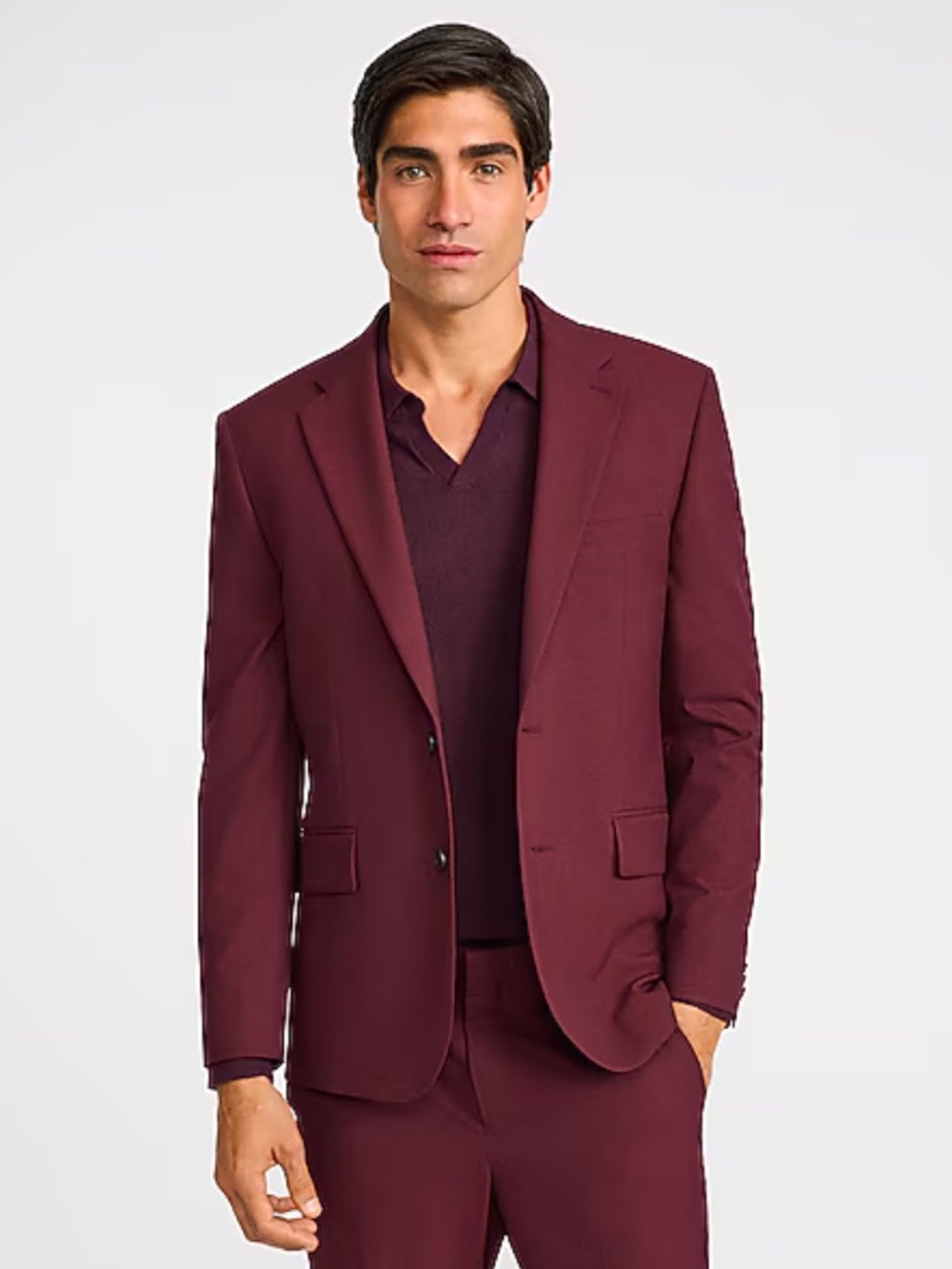 Express Men’s Suit Blazer and Pant Set - Cranberry - 38R - 32x34 -  BRAND NEW!